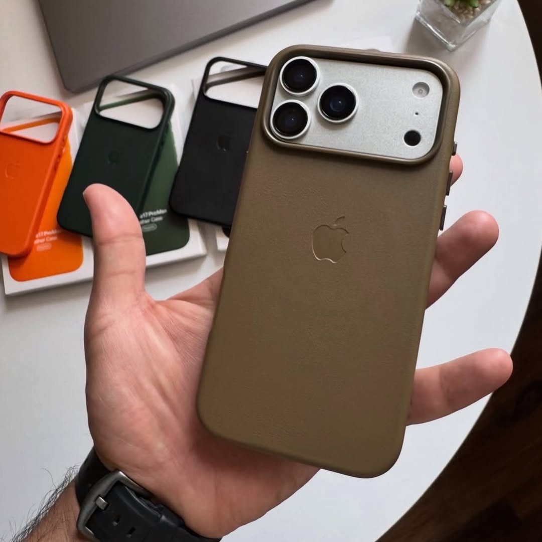 Apple MagSafe Özellikli Deri Kılıf - Kahverengi