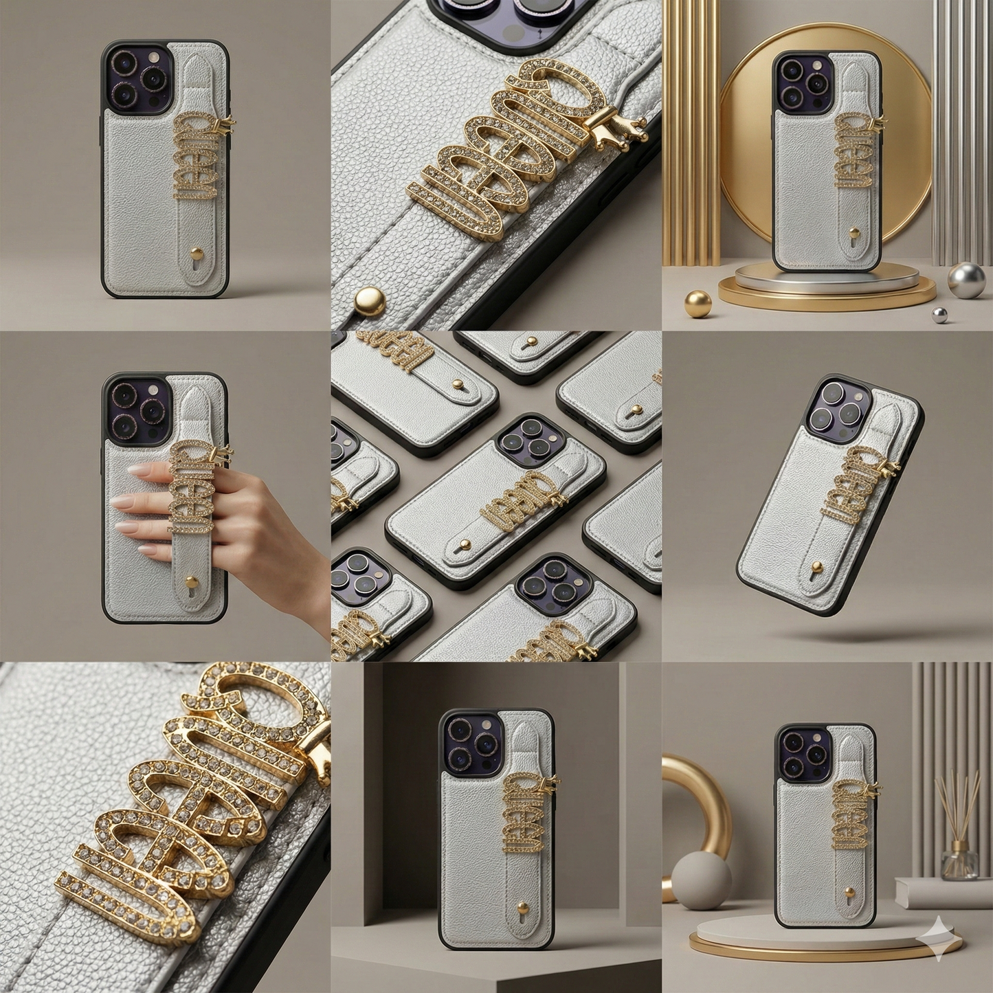 Kişiselleştirilebilir Beyaz Deri Kılıf