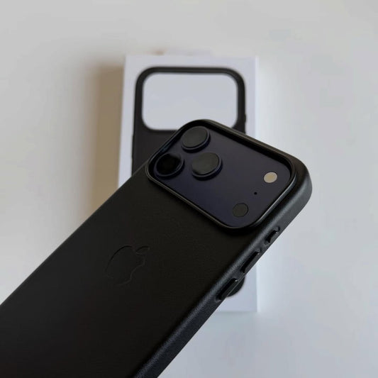 Apple MagSafe Özellikli Deri Kılıf - Siyah