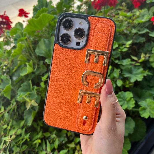 Kişiselleştirilebilir Turuncu Deri Kılıf