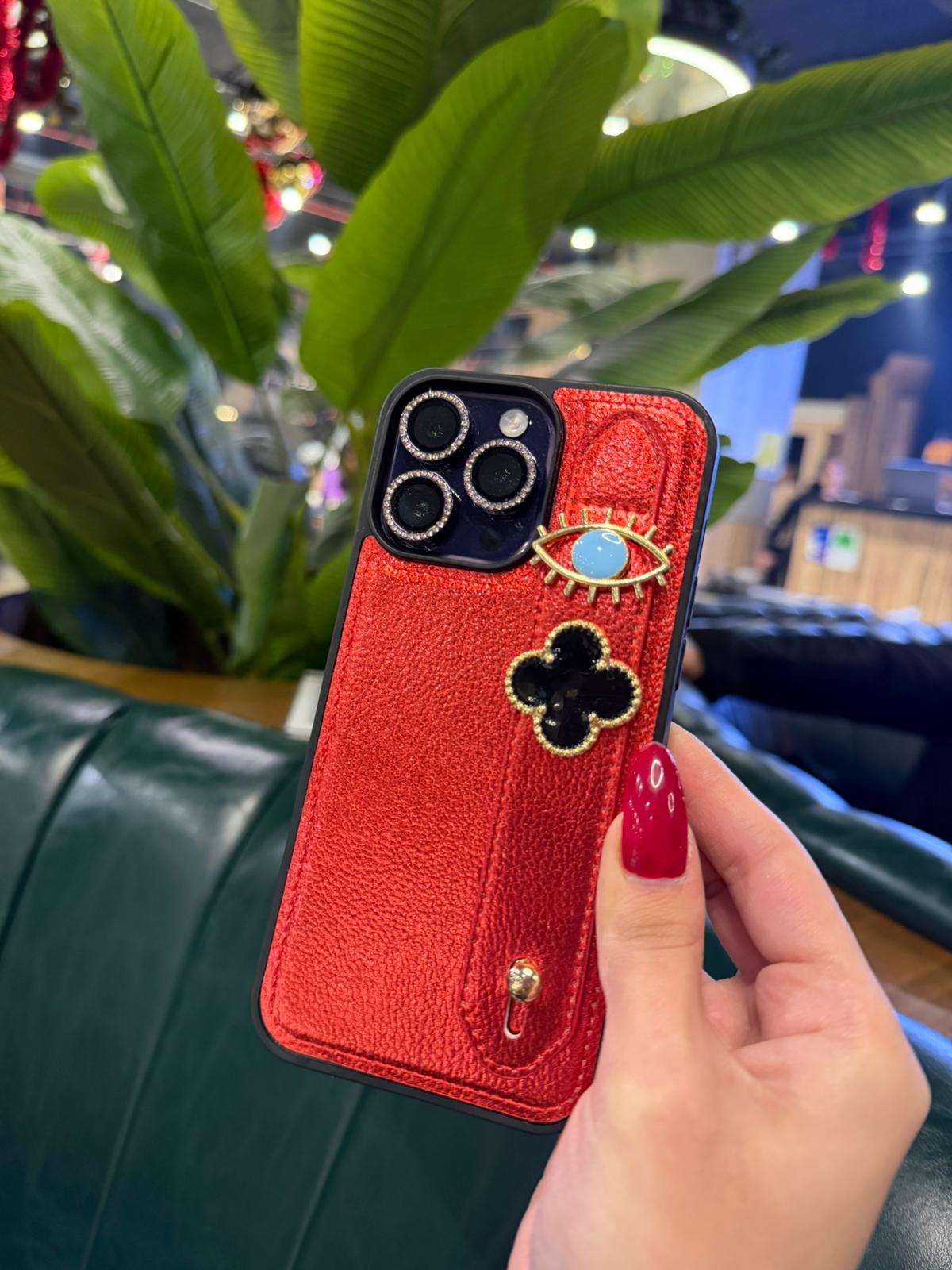 Kişiselleştirilebilir Kırmızı Deri Kılıf