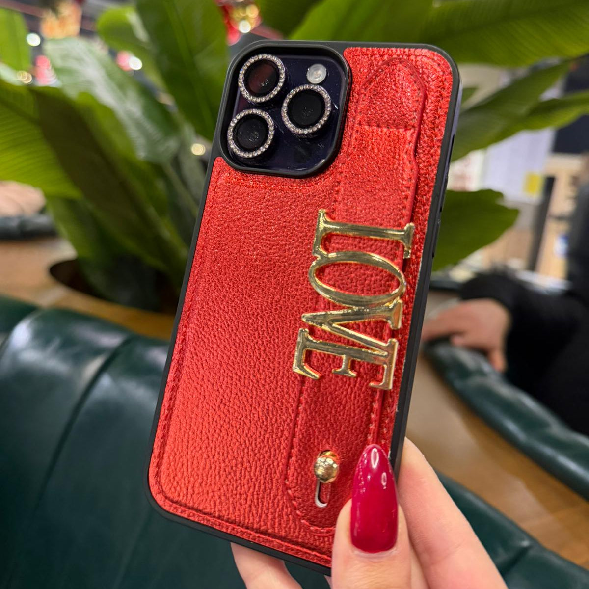 Kişiselleştirilebilir Kırmızı Deri Kılıf