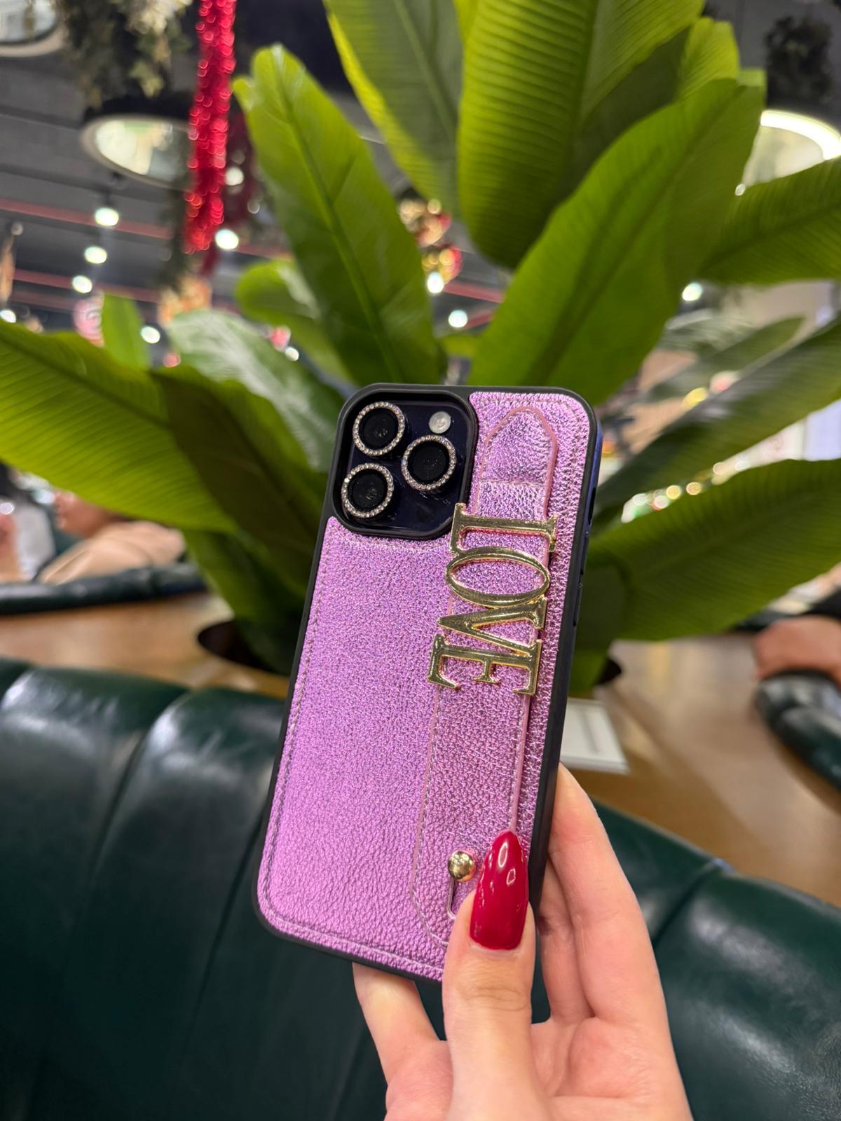 Kişiselleştirilebilir Pembe Deri Kılıf