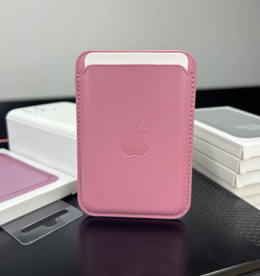 MagSafe Özellikli Deri Cüzdan Pembe