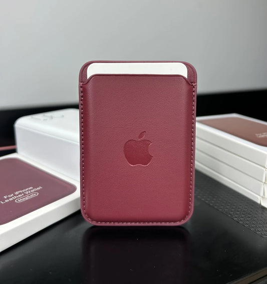MagSafe Özellikli Deri Cüzdan Bordo