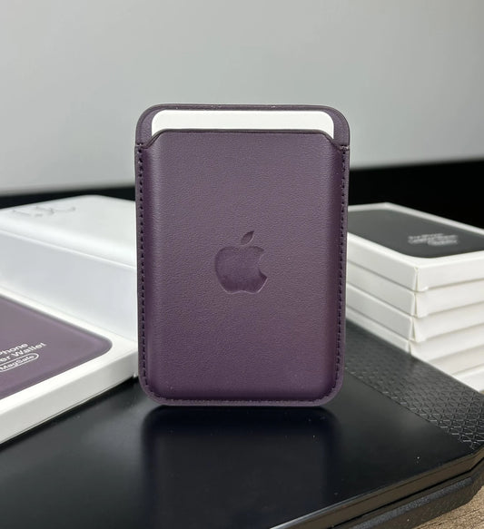 MagSafe Özellikli Deri Cüzdan Derin Mor