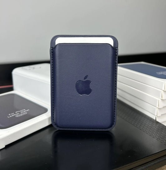 MagSafe Özellikli Deri Cüzdan Gece Mavisi