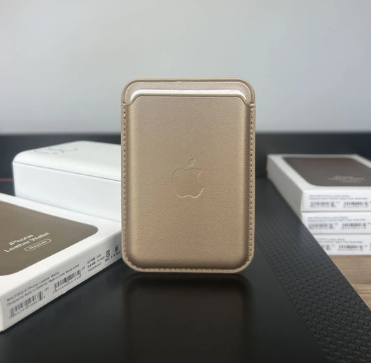 MagSafe Özellikli Deri Cüzdan Gold