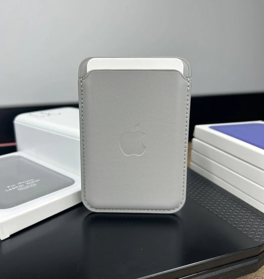 MagSafe Özellikli Deri Cüzdan Gri