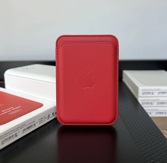 MagSafe Özellikli Deri Cüzdan Kırmızı