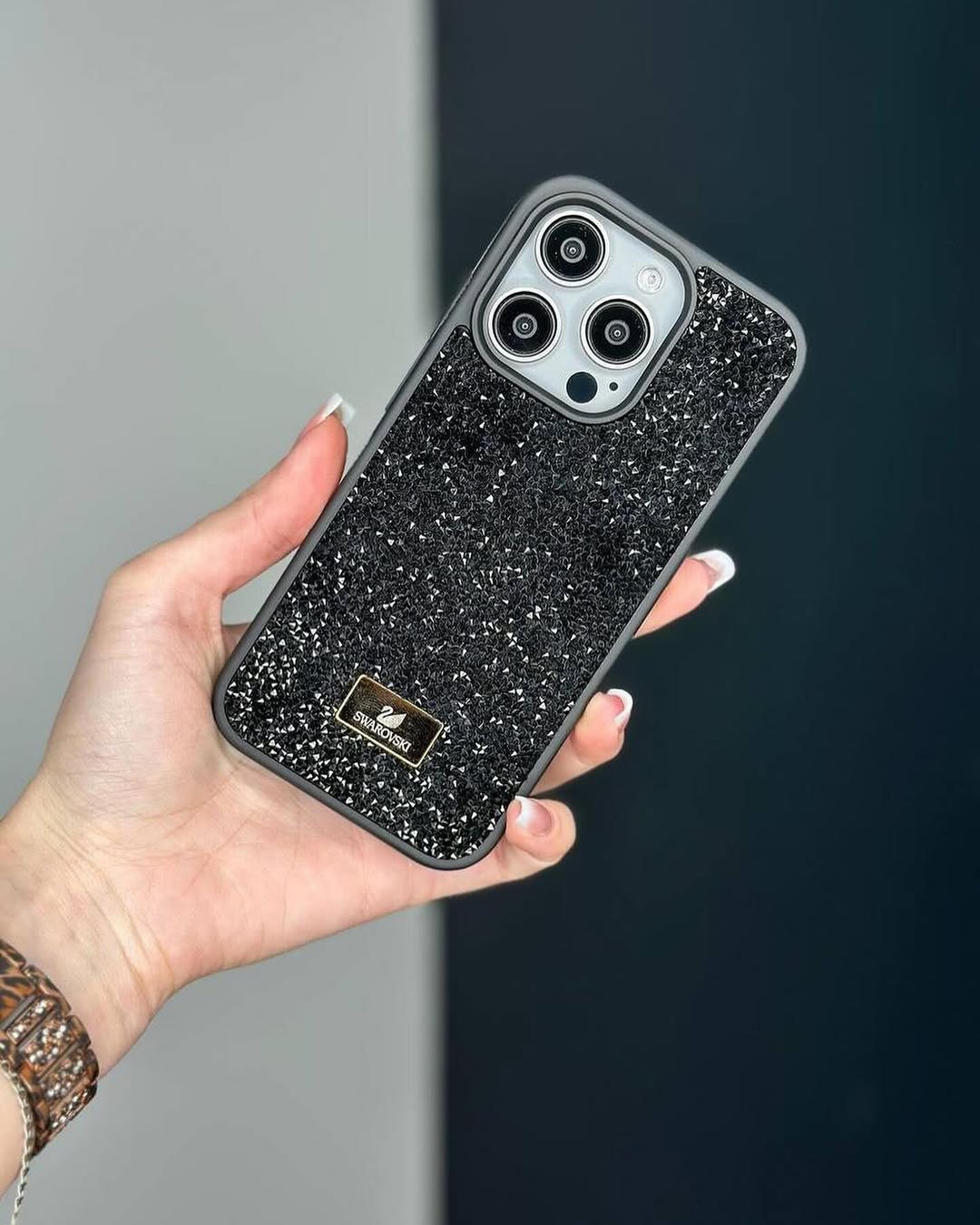 Swarovski Taşlı Kılıf Siyah